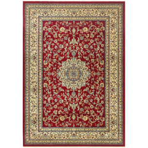Tappeto Stile Persiano Disegno Medaglione rosso