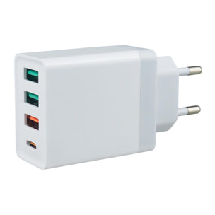 Caricabatterie USB a doppia porta da 20 W + spina a doppia porta da 2,4 A: USA/UE