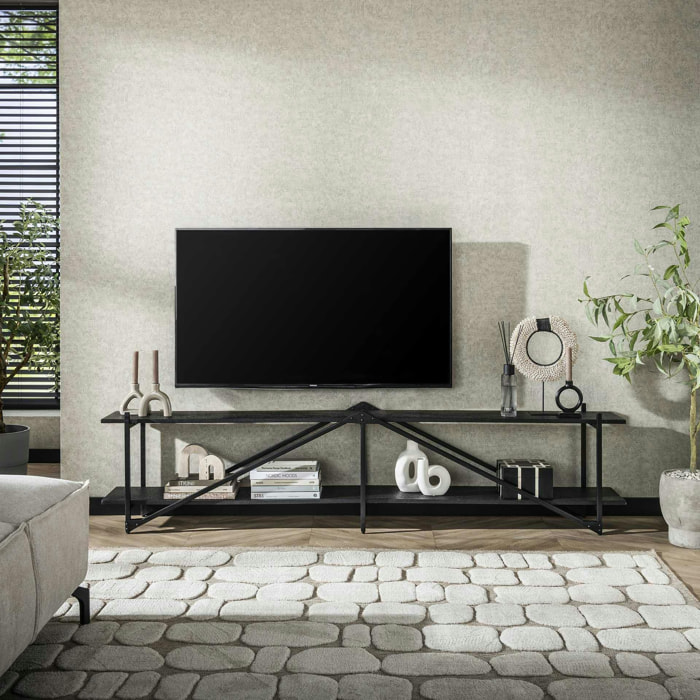 Banc tv moderne 2 niveaux 220 cm RALF