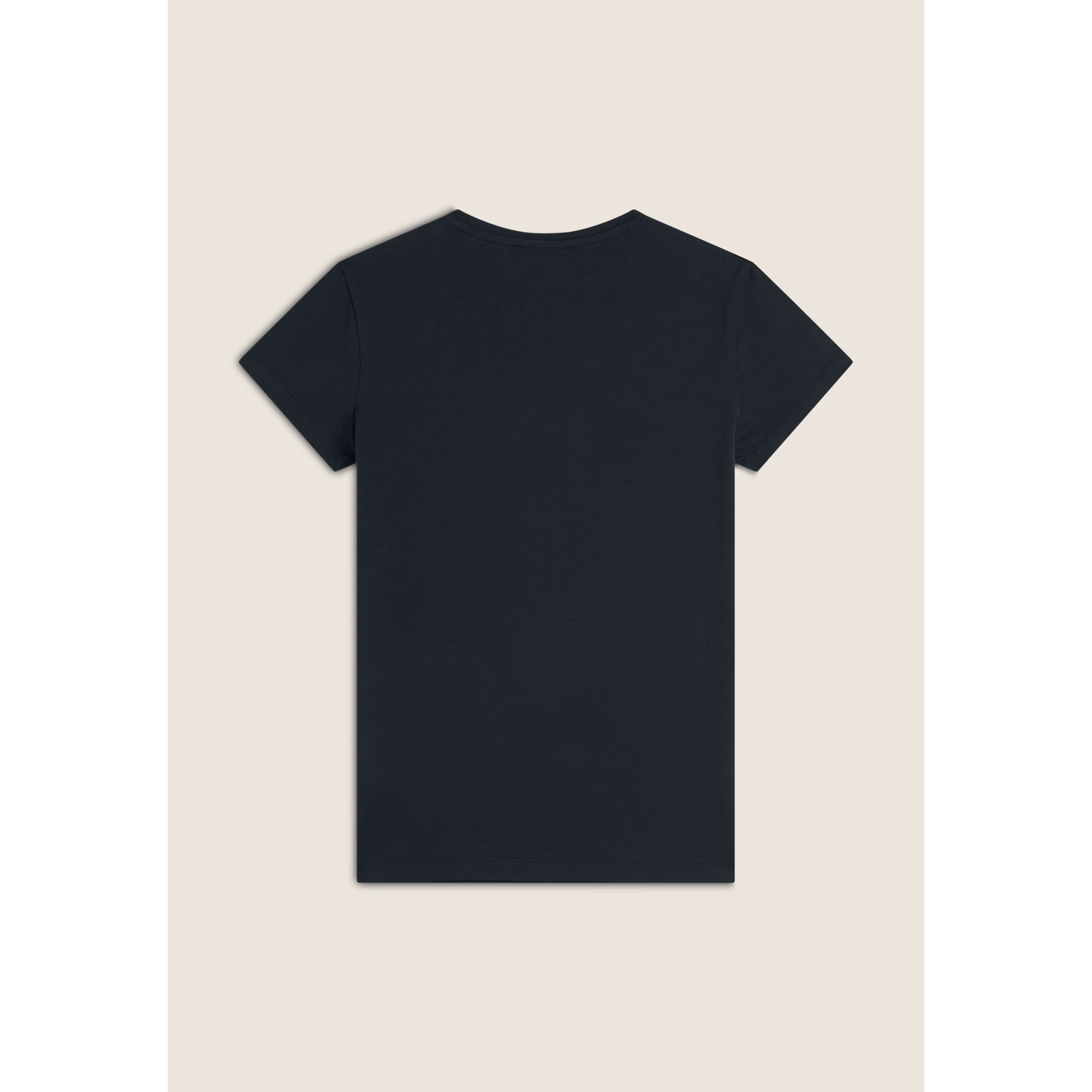 T-shirt in jersey stretch con grafica bicolore