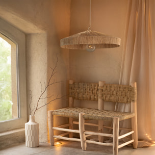 Abat-jour parasol raphia Japandi - Naturel