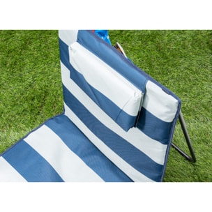 Materassino Prendisole Da Terra Reclinabile Imbottito Rigato Tindari