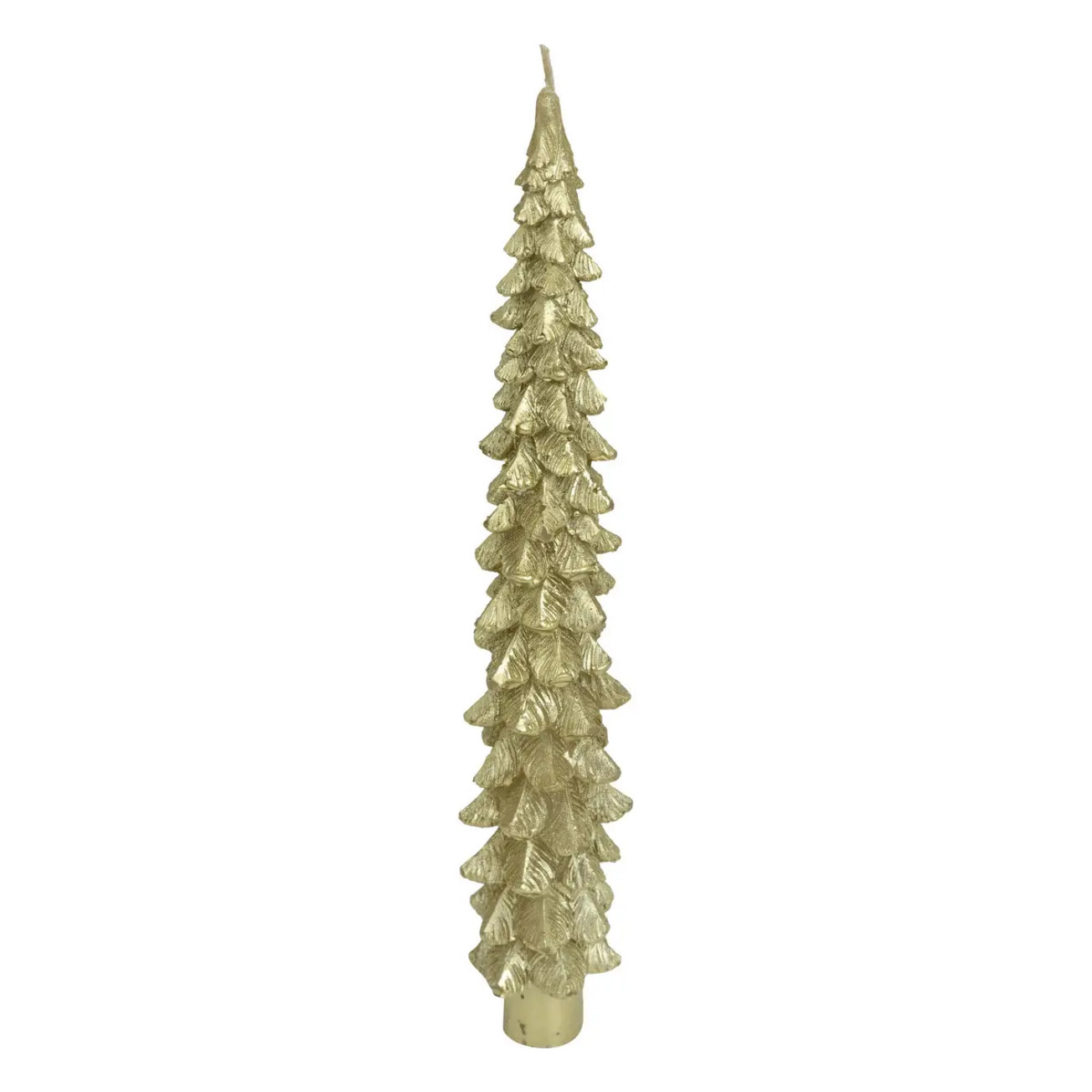 Lot de 2 bougies bâton sapin doré