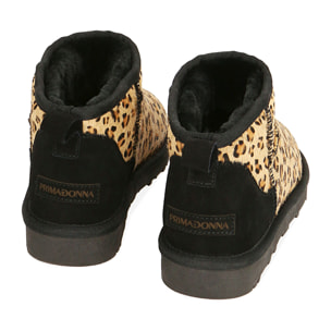 Stivaletti leopard in camoscio