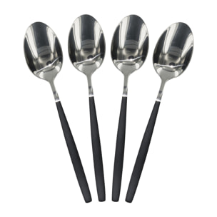 Menagere 16 Pieces Inox Manche Noir