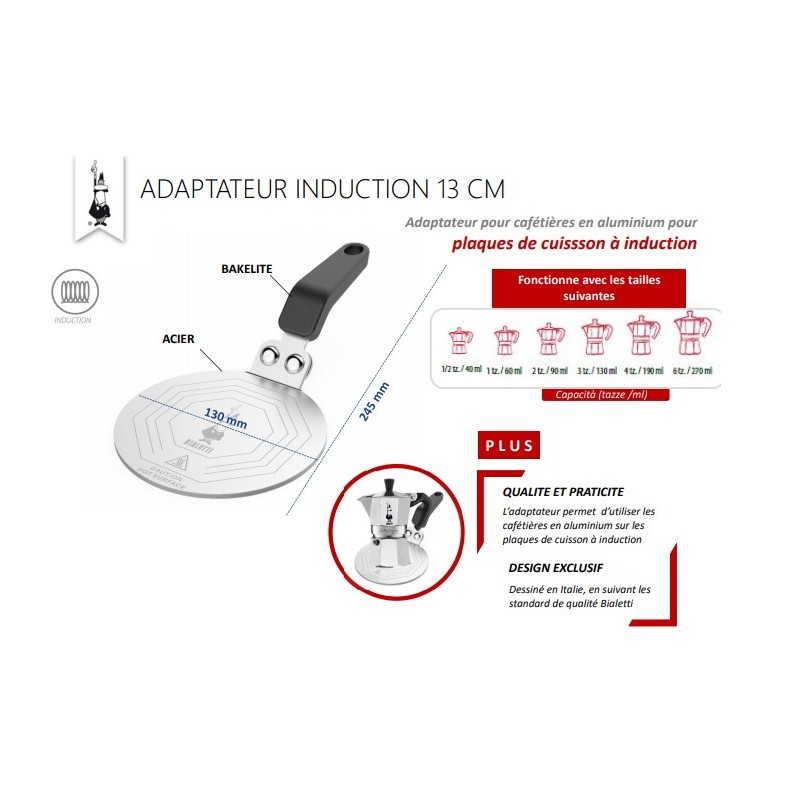 Adaptateur Induction pour Moka Express - 13 cm