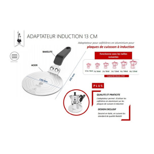 Adaptateur Induction pour Moka Express - 13 cm