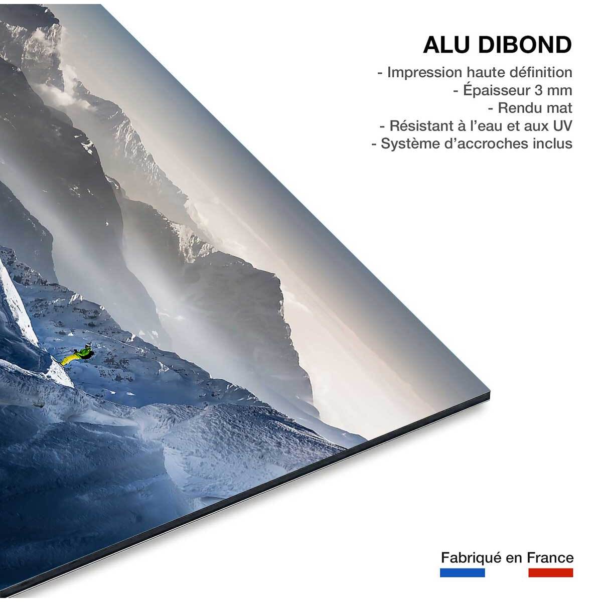 Tableau concentration sur les cîmes Tableau alu Dibond