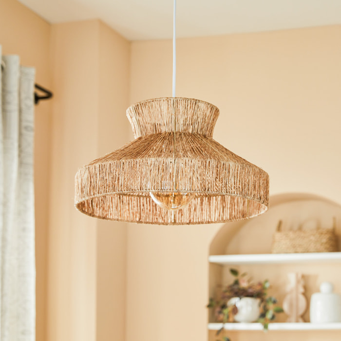 Suspension "Zelia" jute beige D38cm