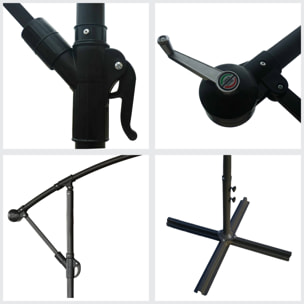 Parasol déporté MOLOKAI carré - Beige