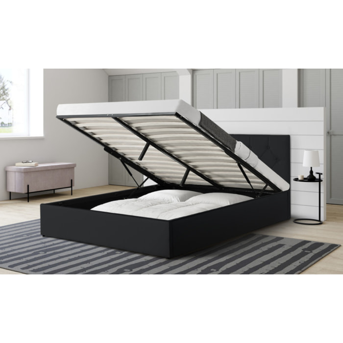 Lit coffre Hannah simili cuir