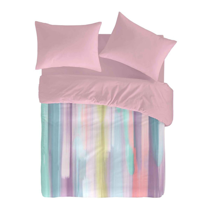 Housse de couette LOANE en coton - rose - vendue seule