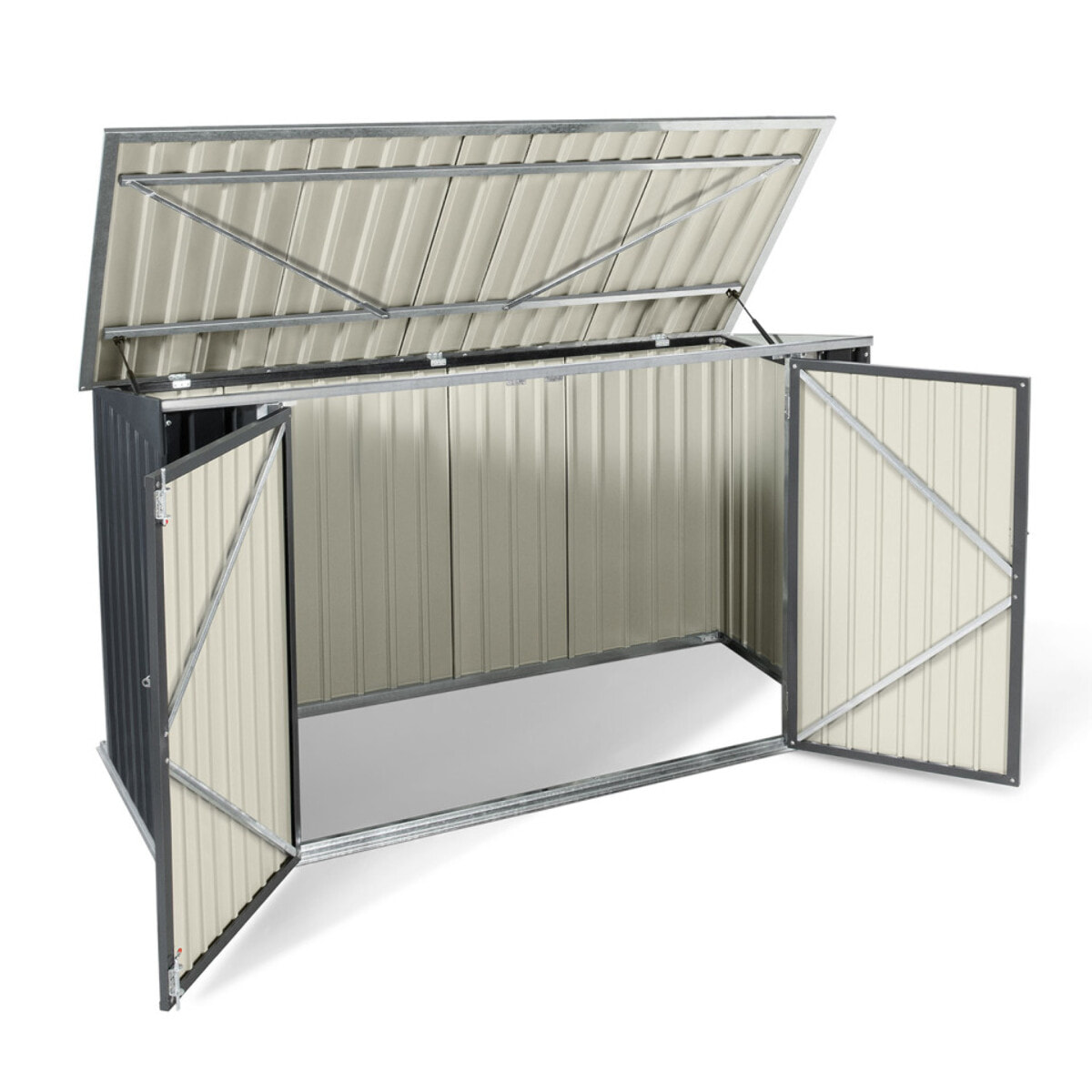 Abri de jardin en métal multi rangements