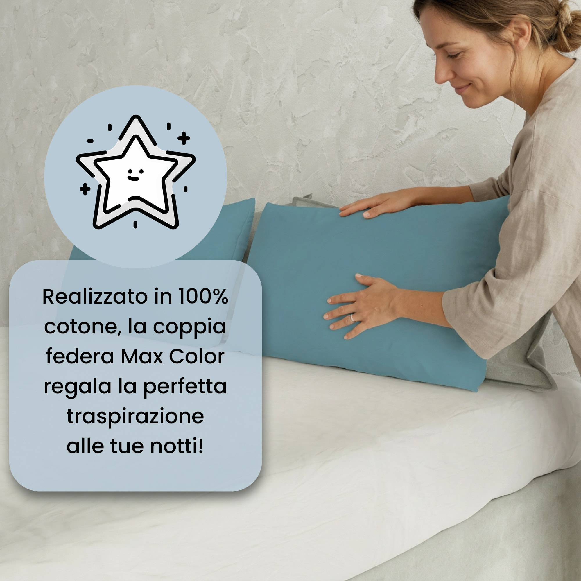 COPPIA FEDERE MAX COLOR, 100% Cotone, Made in Italy - OTTANIO