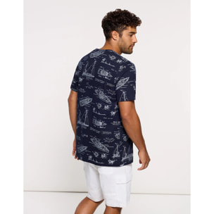 Camiseta Manga Corta Azul Marino - Slaapy