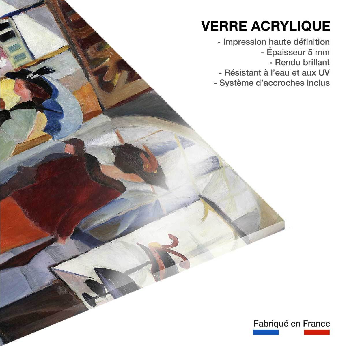 Tableau d'art d' August Macke La Boutique de Mode Tableau plexiglas