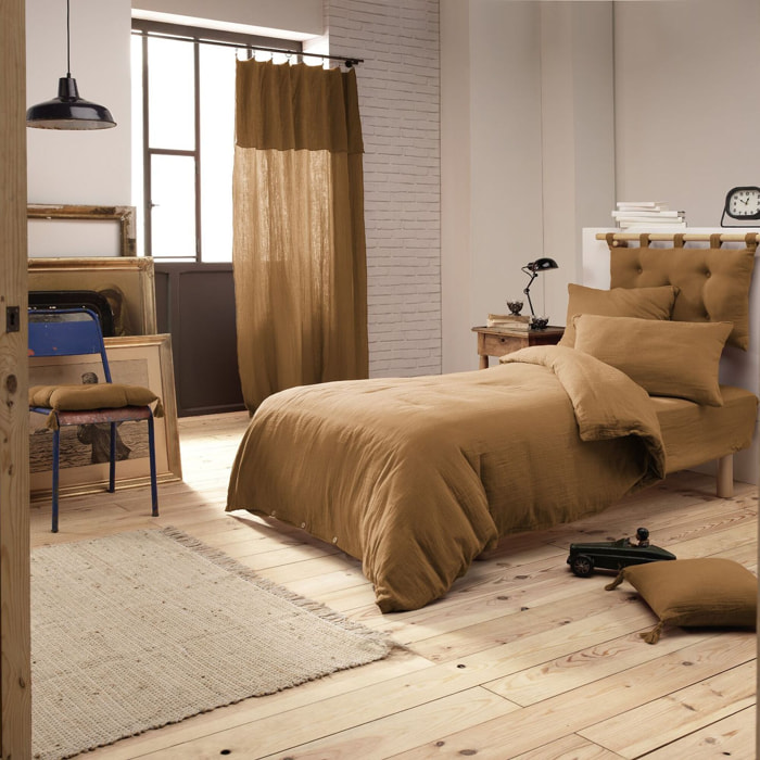 Housse De Couette 100% gaze De Coton Marron