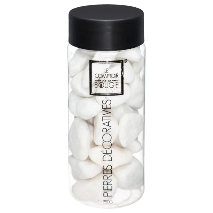 Pierres déco grand modèle blanc 750g