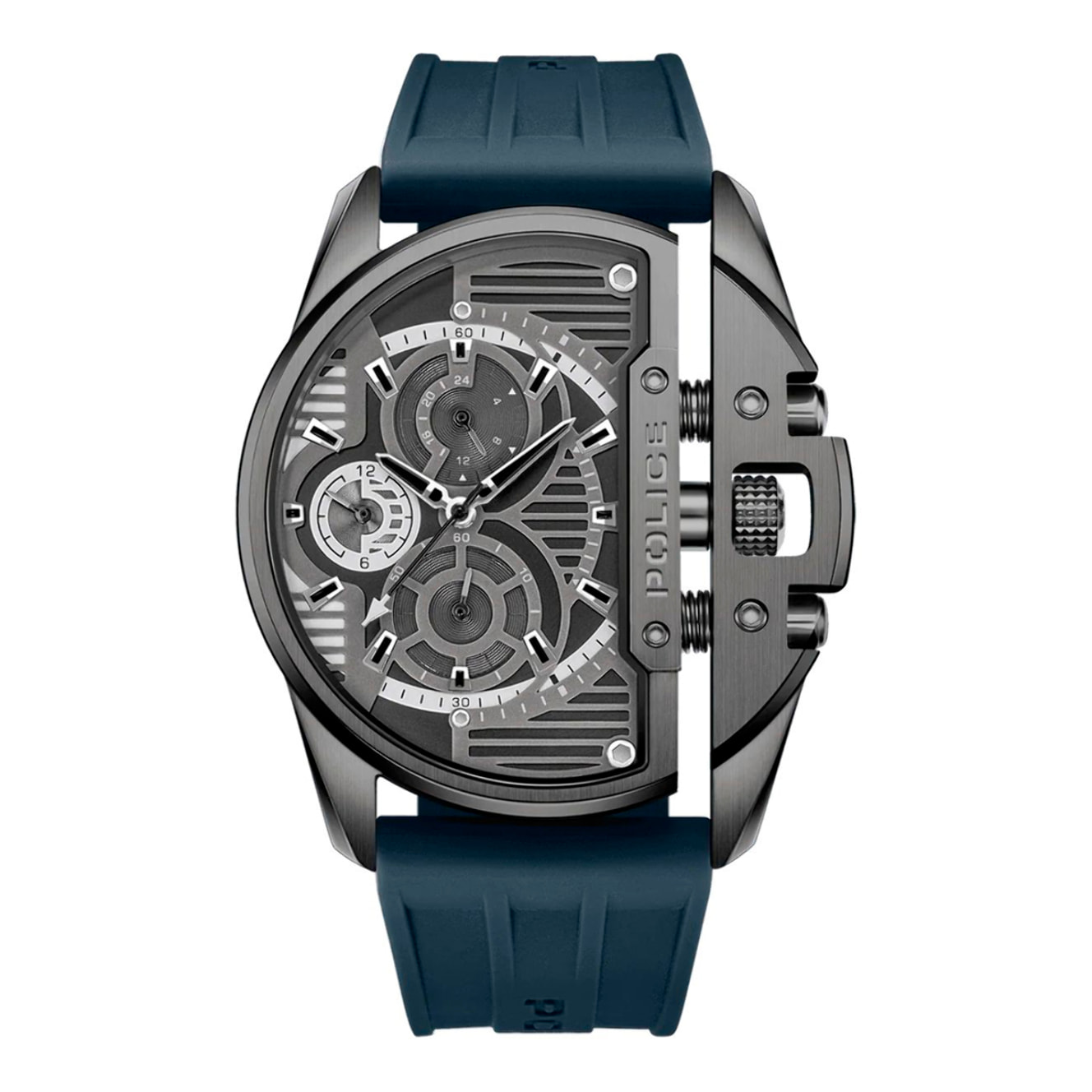 Reloj Police PEWGQ2203604M Hombre Analogico Cuarzo con Correa de Silicona