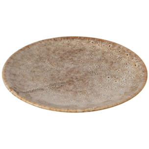 J-Line Assiette - porcelaine - taupe - 4 pcs