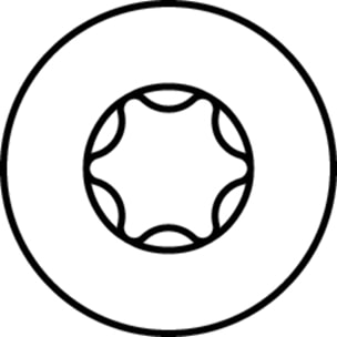 Vis HECO-Topix-Plus pour pare-close - Ø3,5x40mm - Tête Fraisée avec nervures de fraisage - Filetage Partiel - T10 - Boite de 500 - 60296