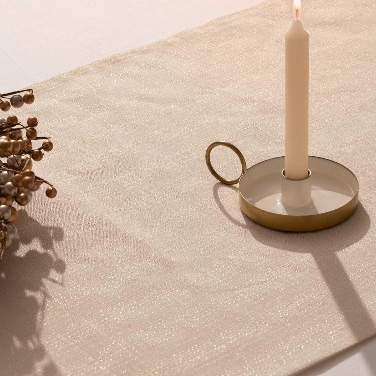 Camino de mesa EVOLET BEIGE-ORO