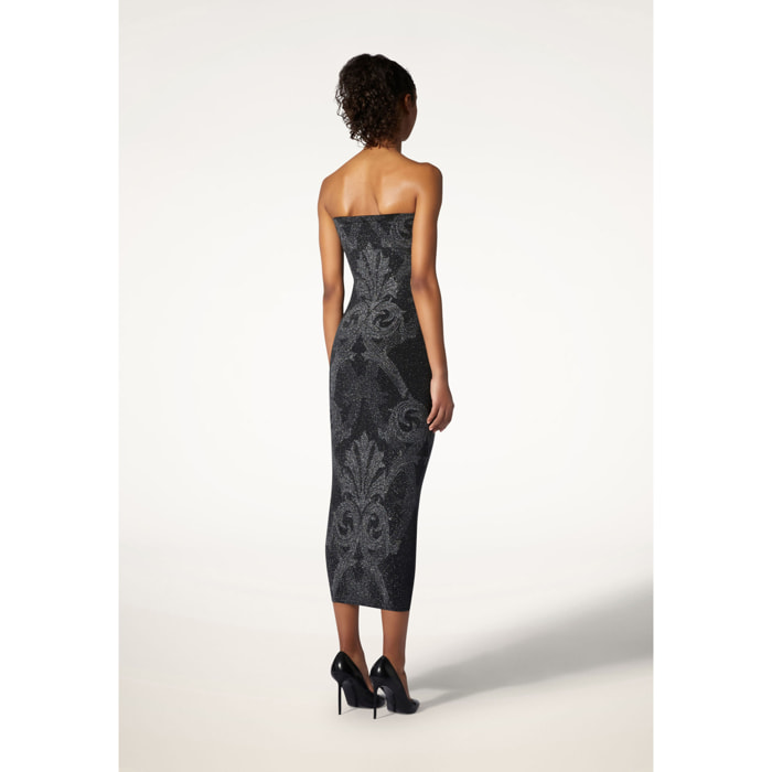 Vestito Metallic Jacquard Dress