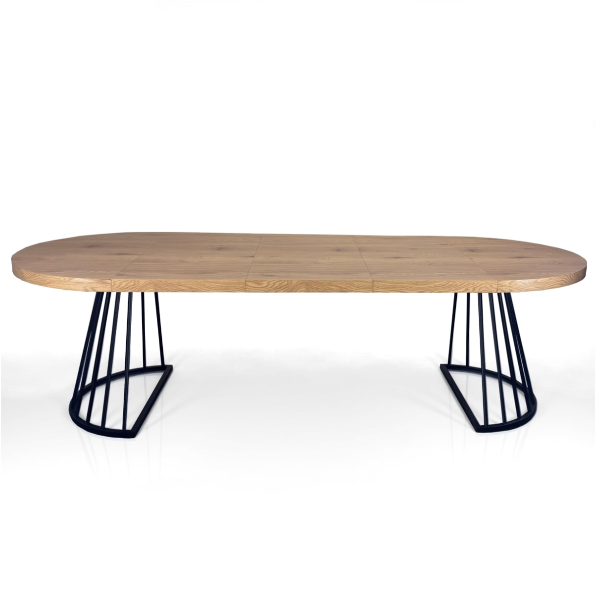 Table à manger ronde extensible Tomasucci FEAR, en MDF finition chêne, 110 × 110 × 76,5 cm