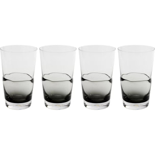 Verres à eau Mimi gris set de 4 Kare Design