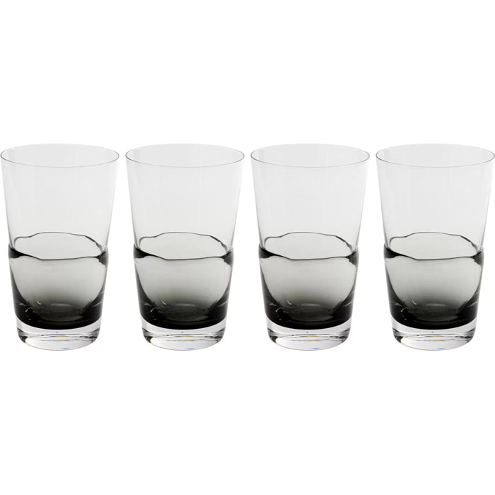 Verres à eau Mimi gris set de 4 Kare Design