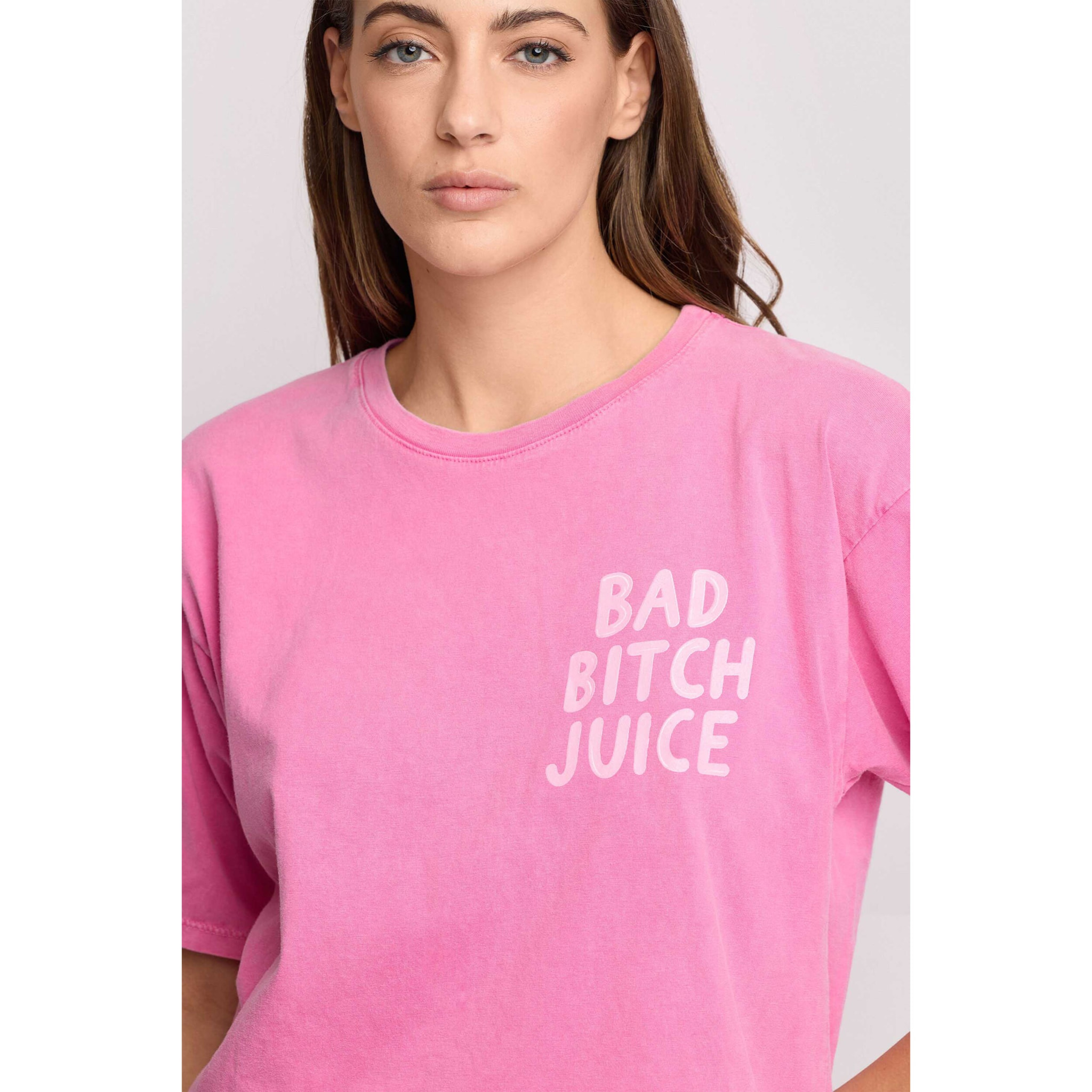 Kocca - T-shirt in cotone con stampa colorata Donna, Tinta unita, Girocollo