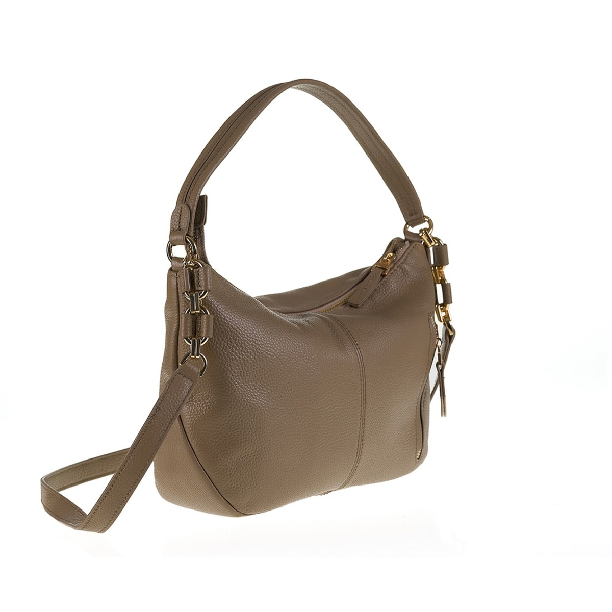 Borsa a spalla da donna Made in Italy - Modello Edera Plus - 100% pelle - 32.5 x 19.0 x 10.0 cm