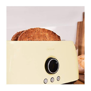 Cecotec Grille-pain vertical numérique ClassicToast 15000 Yellow Extra Double