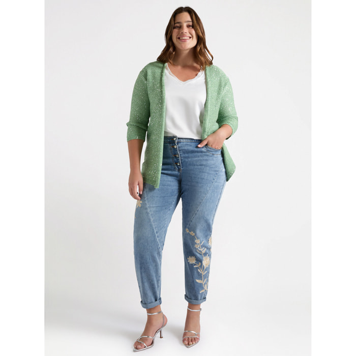 Fiorella Rubino - Vaqueros bordados - Light - blue