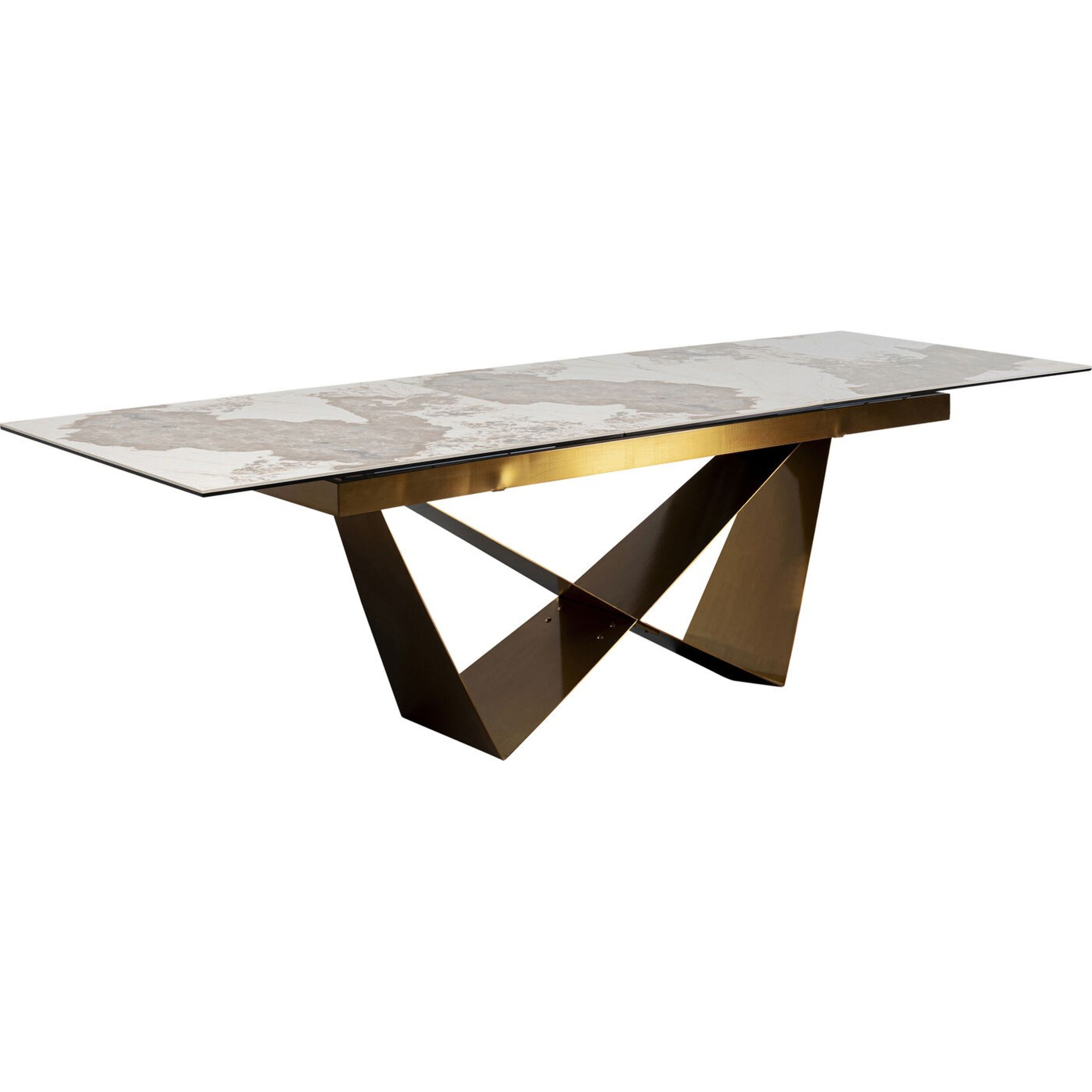 Table à rallonge Connesso 260x90cm blanche Kare Design