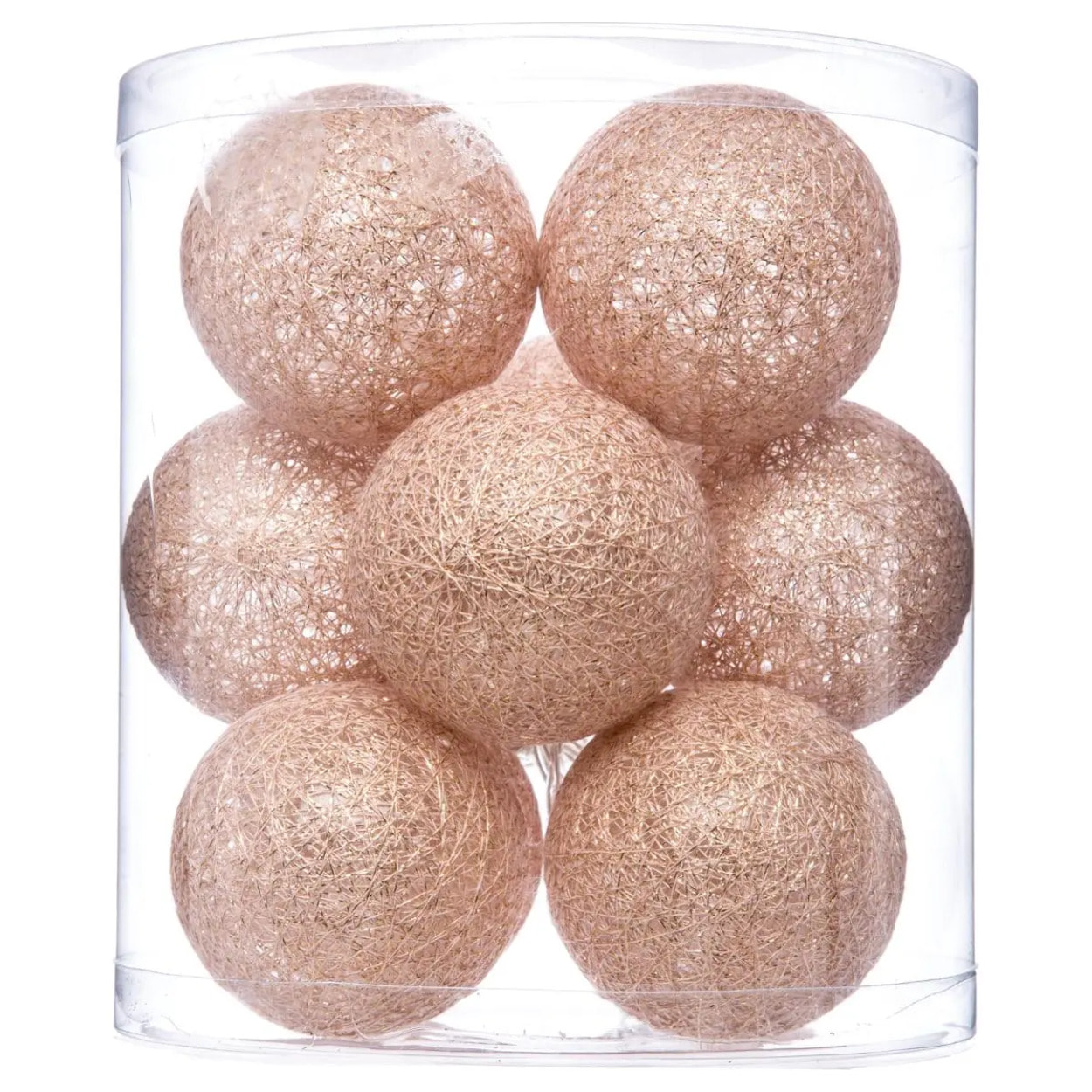 Guirlande LED à piles 10 boules D.6cm or