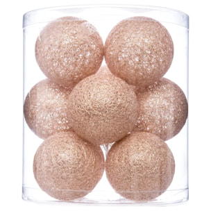 Guirlande LED à piles 10 boules D.6cm or