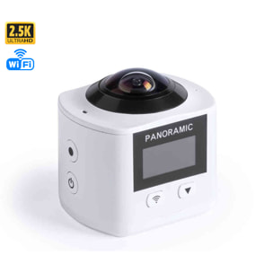 Action Camera 360° Logans. Video 2,5K, 16 megapixel, slow motion, sensore Sony.