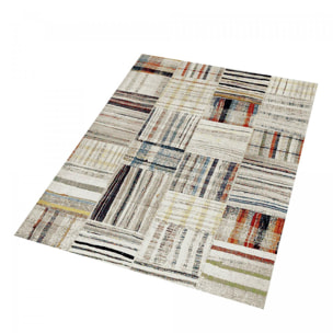 tapis salon 160x230 tissé beige rectangle motif berbère MO 83