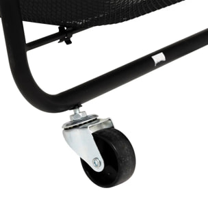 Desserte à roulettes "Mayaj" 3 niveaux noir