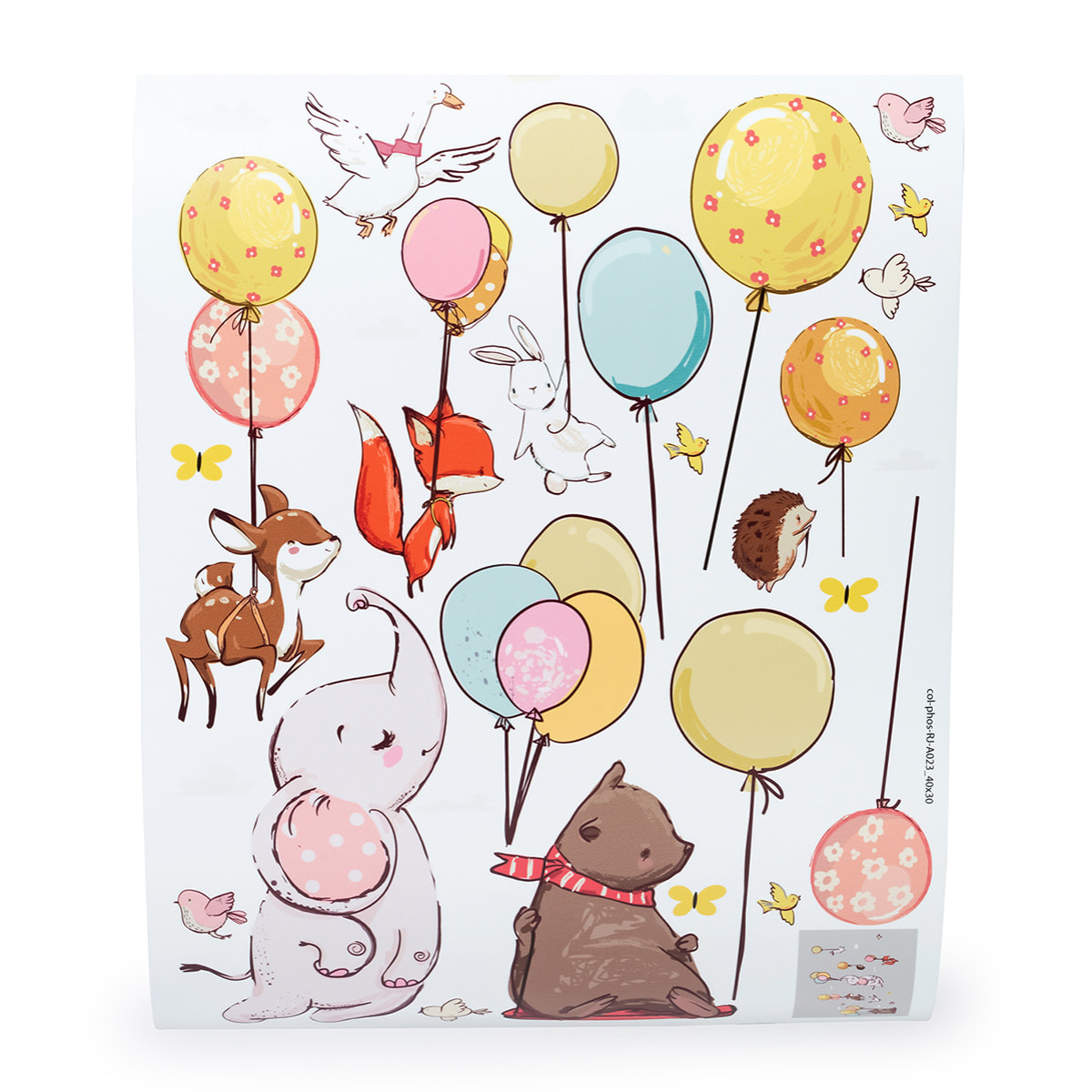 Sticker phosphorescent lumineux - ANIMAUX ET BALLONS DANS LES AIRS