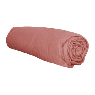 Drap housse en flanelle - Terracotta