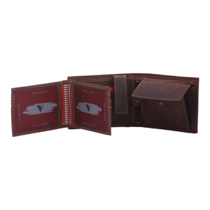 Portafoglio  da uomo In Vera pelle Made in Italy 9,5x12x2,5 cm