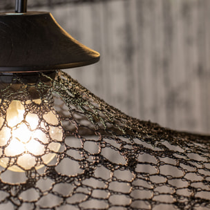 Suspension en métal noir crocheté à la main 80cm IRAWA