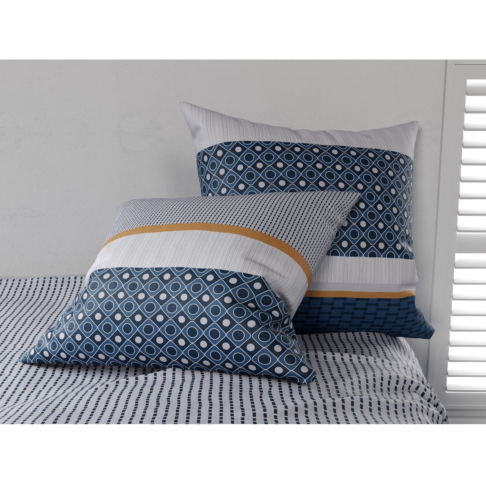 Parure housse de couette coton 57fils -zante - 240x220cm