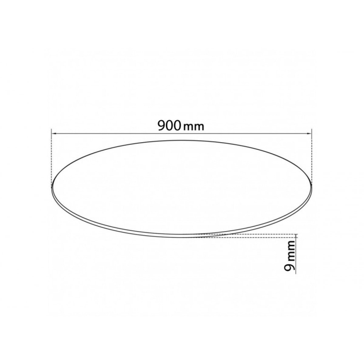 Plateau rond D90cm en verre trempé transparent - dessus de table résistant - PLATEAU