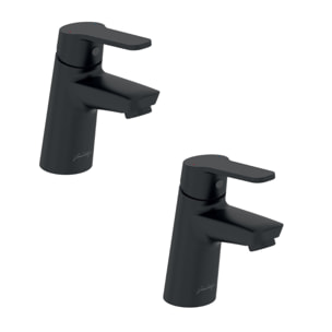 Lot de 2 mitigeurs lavabo Aimé avec vidage noir