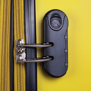 Juego De Maletas Rígidas Abs Itaca Sevron Amarillo