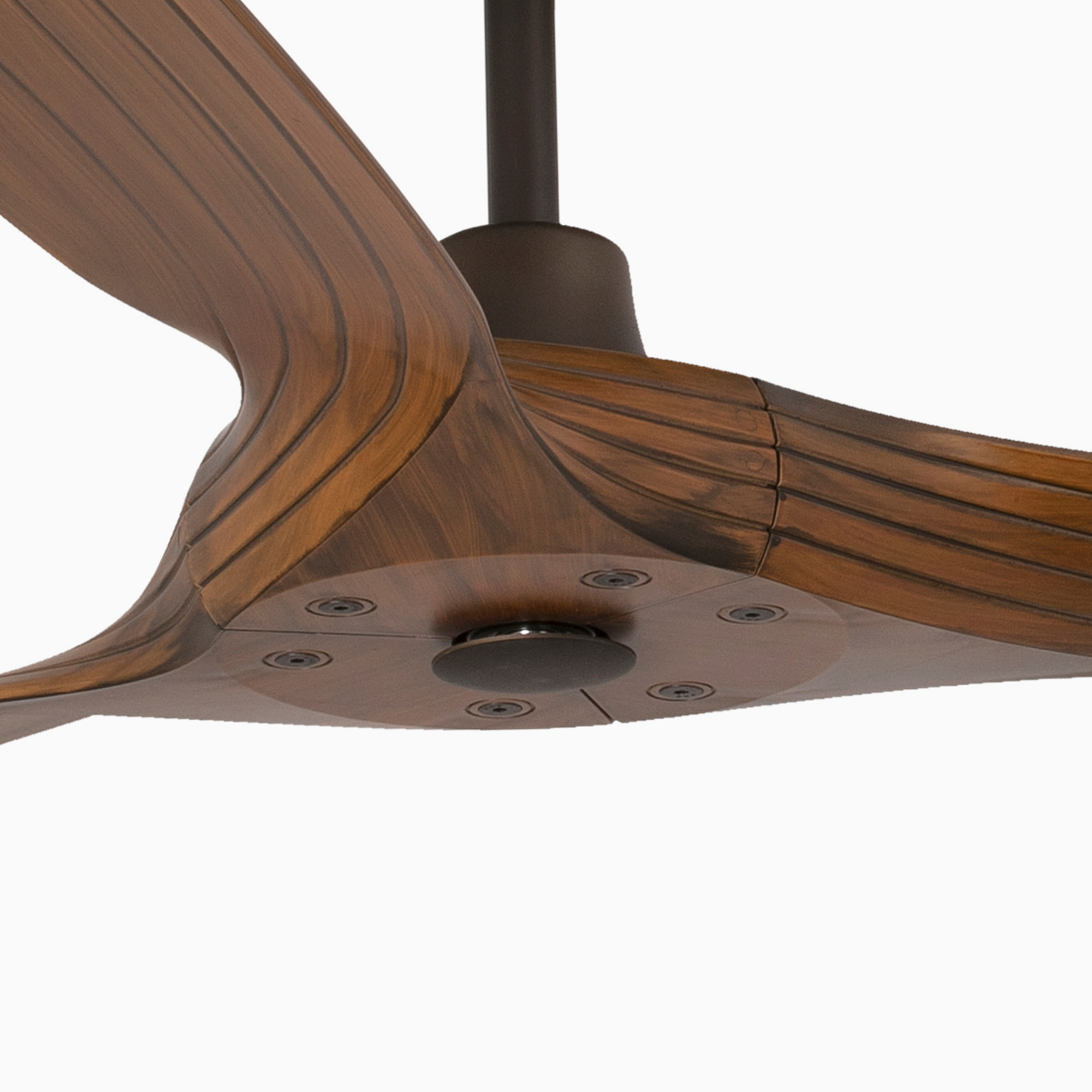 MOREA L Ventilateur de plafond rouille/noyer TUYA