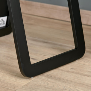 Espejo de Pie Cuerpo Entero Rectangular Espejo de Pared con 2 Formas de Uso Marco de Madera de Pino Moderno para Pasillo Dormitorio Sala de Estar 37x43x156 cm Negro